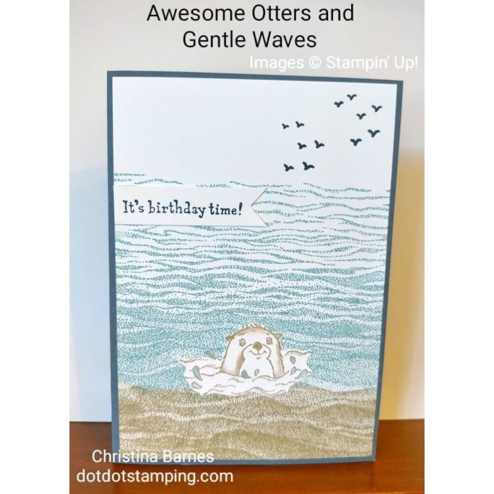 Stampin' Up! GENTLE WAVES Background Stamp Set - see examples! water nautical
